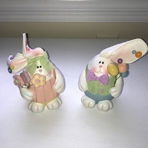 SET OF ‘FUNNY BUNNY’ MR./MRS. EASTER BUNNY DECOR